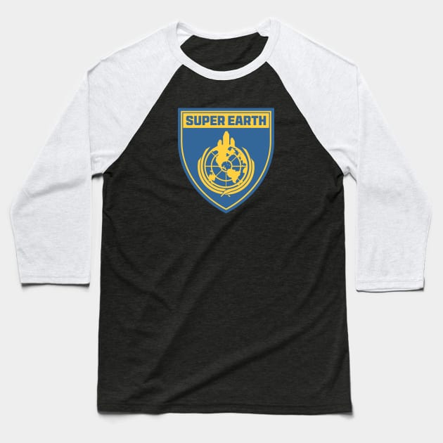 Helldivers 2 Super Earth Shield Baseball T-Shirt by Vault Emporium